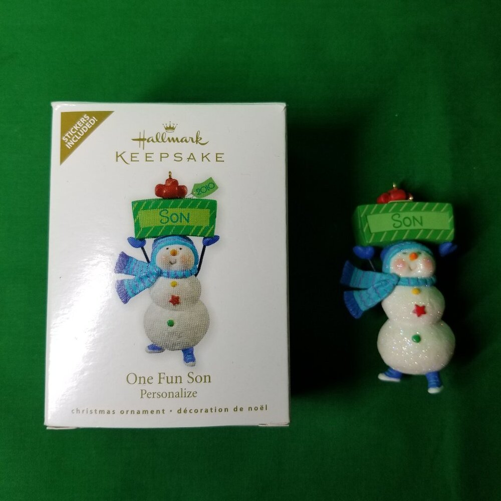 One Fun Son‎ 2010`Frosty Fun,Merry Christmas To Everyone,Hallmark Ornament